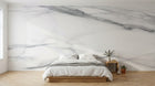 Design SL0412 — Papier peint Marbre Carrara veines grises fluides — Novomur