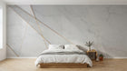 Design SL0579 — Papier peint Marbre blanc lignes dorees luxe — Novomur