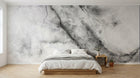 Design SL0602 — Papier peint Marbre blanc grunge veines noires — Novomur