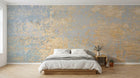 Design SL0687 — Papier peint Texture or bleu pastel eclaboussures grunge — Novomur