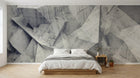 Design ZX0362 — Papier peint Beton 3D facette polygones gris — Novomur