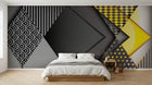 Design ZX0487 — Papier peint Art Abstrait Bauhaus Beige - Collection 1 — Novomur