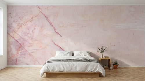 Design ZX0670 — Papier peint Marbre rose poudre veines — Novomur
