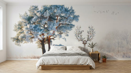 Design ZX0758 — Papier peint Forêt Pins et Sapins - Collection 2 — Novomur