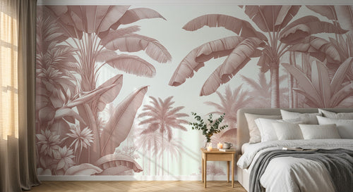 Design A0031 — Papier peint Jungle Tropicale Dense Aquarelle — Novomur