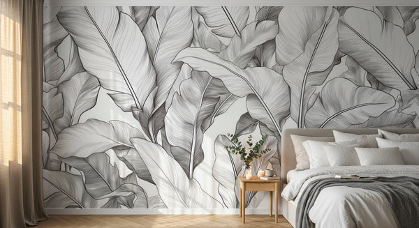 variant:A0058 | chambre_03_romantic已做 — Jungle Nocturne Noir — papier peint Novomur