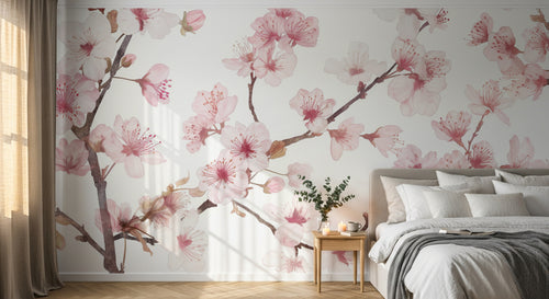 Design A0080 — Papier peint Cerisier Rose — Novomur