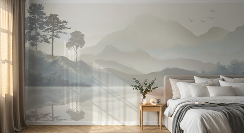 Design A0085 — Papier peint Paysage Montagne Réaliste — Novomur