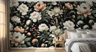 Papier peint Liberty Floral Anthracite - Sur mesure - Design A0106