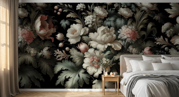 Papier peint Floral Vintage Baroque - Sur mesure