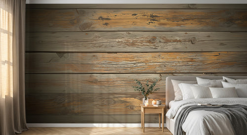 Design A0138 — Papier peint Bois Rustique Brun - Collection 2 — Novomur