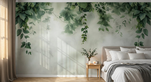 variant:A0152 | chambre_03_romantic已做 — Botanique Delicate Ivoire — papier peint Novomur