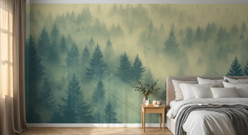 Design A0230 — Papier peint Forêt Pins et Sapins - Collection 1 — Novomur