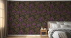 Papier peint Liberty Floral Anthracite - Sur mesure - Design A0244