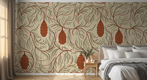 Design A0246 — Papier peint Floral Vintage Baroque — motif grand — Novomur