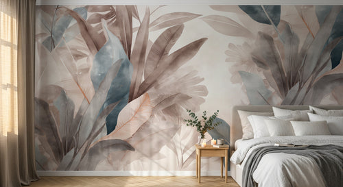 Design A0263 — Papier peint Palmier Tropical Vert - Collection 1 — Novomur