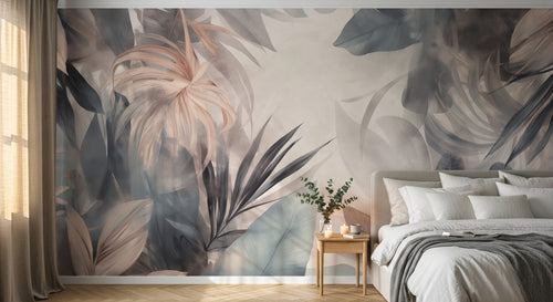 Design A0271 — Papier peint Palmier Tropical Vert - Collection 4 — Novomur