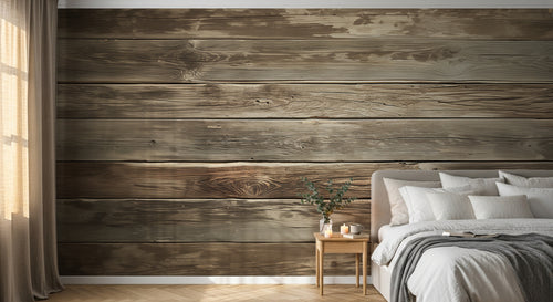 Design A0425 — Papier peint Bois Rustique Brun - Collection 1 — Novomur