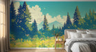 Design A0446 — Papier peint Forêt Pins et Sapins - Collection 2 — Novomur