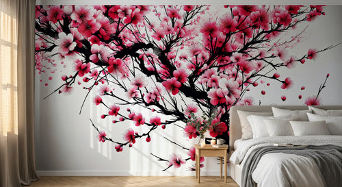 Design A0487 — Papier peint Cerisier Rose — Novomur