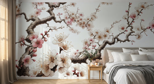 Design A0488 — Papier peint Cerisier Rose — Novomur