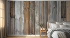Design A0550 — Papier peint Bois Rustique Brun - Collection 1 — Novomur