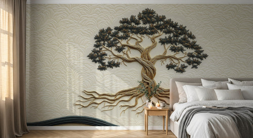 Design A0570 — Papier peint Arbres Décoratifs — Novomur