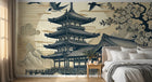 Design A0579 — Papier peint Mont Fuji et Hokusai — Novomur