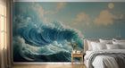 Design A0640 — Papier peint Mont Fuji et Hokusai — Novomur