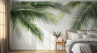 Design A0838 — Papier peint Palmier Tropical Vert - Collection 4 — Novomur