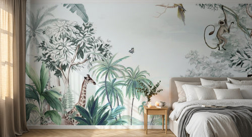 Design B014 — Papier peint Safari Savane Aquarelle - Collection 2 — Novomur