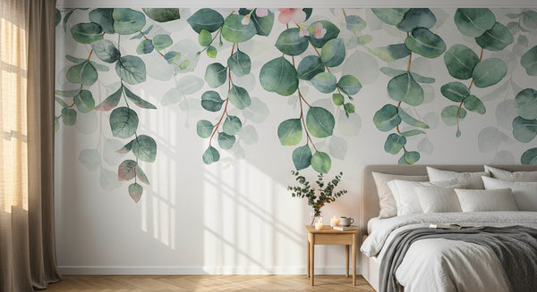 Papier peint Eucalyptus Botanique Sauge - Sur mesure