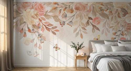 Design C0882 — Papier peint Floral Pivoines et Roses - Collection 2 — Novomur