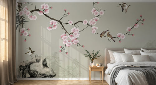 Design C0919 — Papier peint Cerisier en Fleurs — Novomur