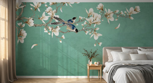 Design D0266 — Papier peint Cerisier Blanc et Prunier — Novomur