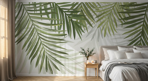 Design D0274 — Papier peint Palmier Tropical Vert - Collection 3 — Novomur