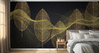 Design D0336 — Papier peint Art Déco Éventails et Or - Collection 1 — Novomur