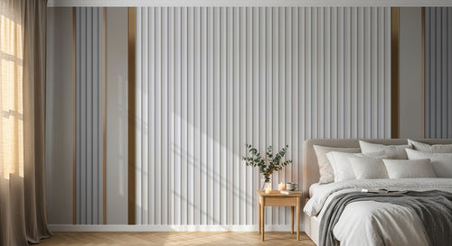 Design D0361 — Papier peint Bois Rustique Blanchi — Novomur