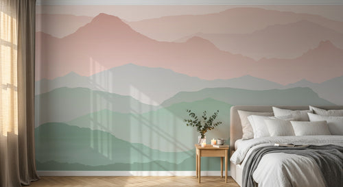 Design D0438 — Papier peint Paysage Montagne Minimaliste - Collection 1 — Novomur