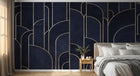 Design D0859 — Papier peint Art Déco Éventails et Or - Collection 1 — Novomur