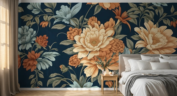 Papier peint Floral Pivoines et Roses - Collection 2 - Sur mesure