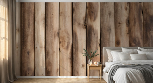 Design D0995 — Papier peint Bois Rustique Brun - Collection 2 — Novomur