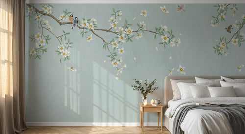 Design E0277 — Papier peint Cerisier en Fleurs — Novomur