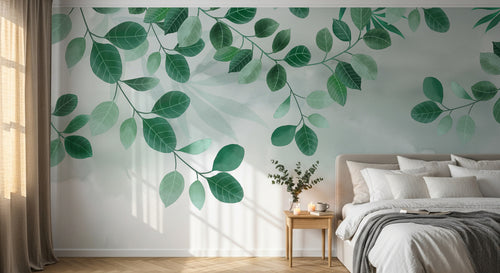 Design E0961 — Papier peint Eucalyptus Botanique Sauge — Novomur