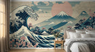 Design F0343 — Papier peint Mont Fuji et Hokusai — Novomur