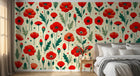Design F0403 — Papier peint Coquelicots et Fleurs Sauvages — Novomur