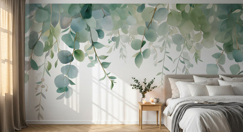 Design F0713 — Papier peint Eucalyptus Botanique Sauge — Novomur