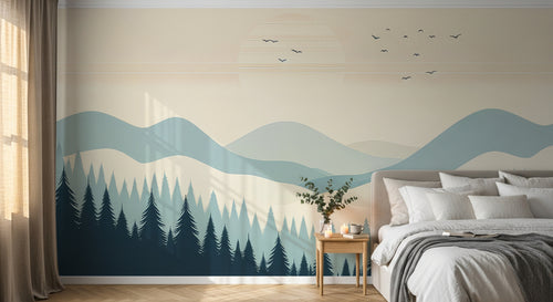 Design F0715 — Papier peint Forêt Pins et Sapins - Collection 2 — Novomur