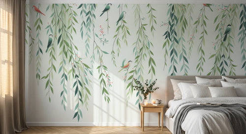 Design F0863 — Papier peint Magnolia & Oiseaux — Novomur