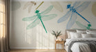 Design FC213 — Papier peint Libellules style gravure entomologique — Novomur